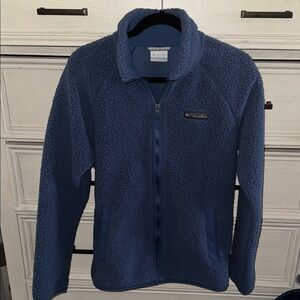 Columbia Men's Deep Blue Sherpa Jacket like new!